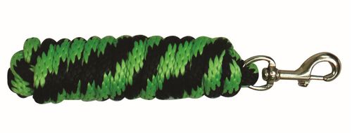 Western Rawhide 10' Poly Lead w/Solid BrassBolt Snap - Lime/Black