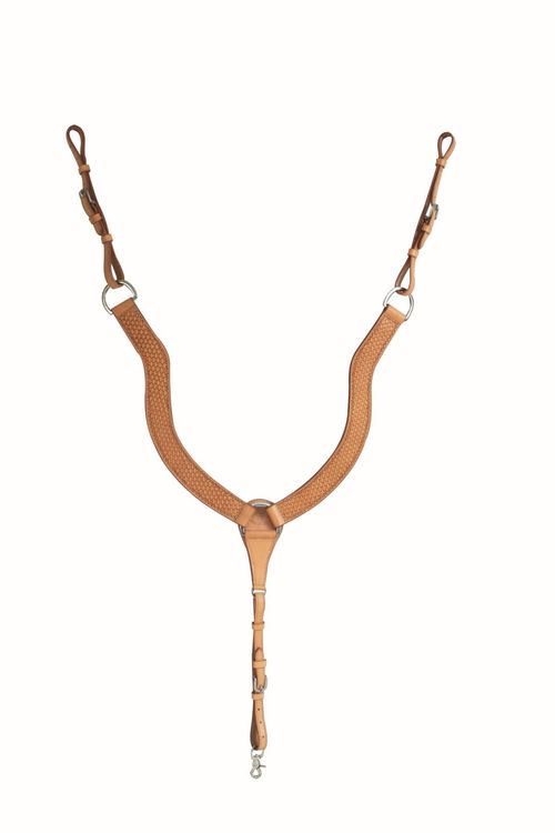 Western Rawhide Country Legend Basketweave Breastcollar - Golden Tan