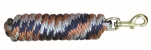 Western Rawhide 10' Poly Lead w/Solid BrassBolt Snap - Navy/Copper/Silver