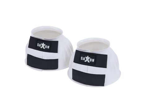 Saxon Double Tape PVC Ribbed Bell Boots - White