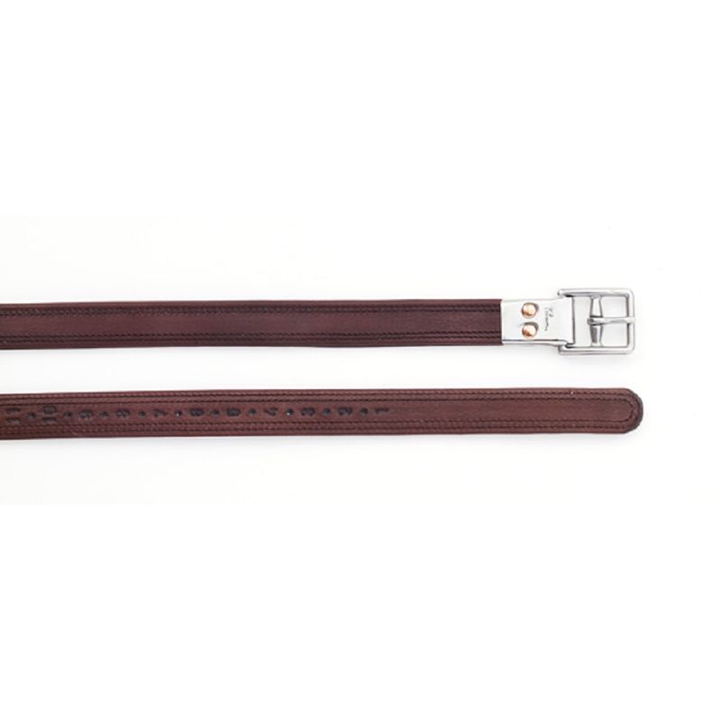 Pessoa Covered Leather Clasp End Leathers Dark Brown Pessoa-462451-Dark  Brown Equishopper
