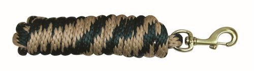 Western Rawhide 10' Poly Lead w/Brass Plated Snap - Tan/Hunter