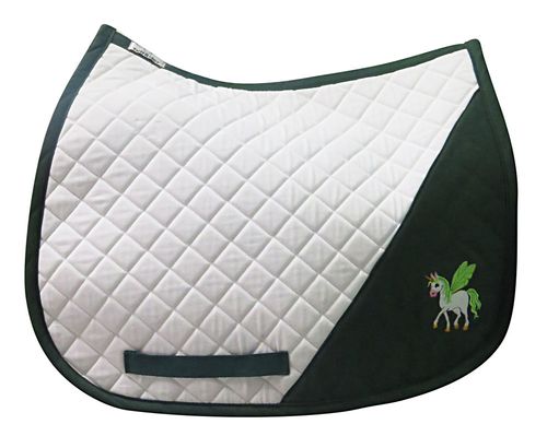 TuffRider Unicorn Pony Saddle Pad - White/Hunter