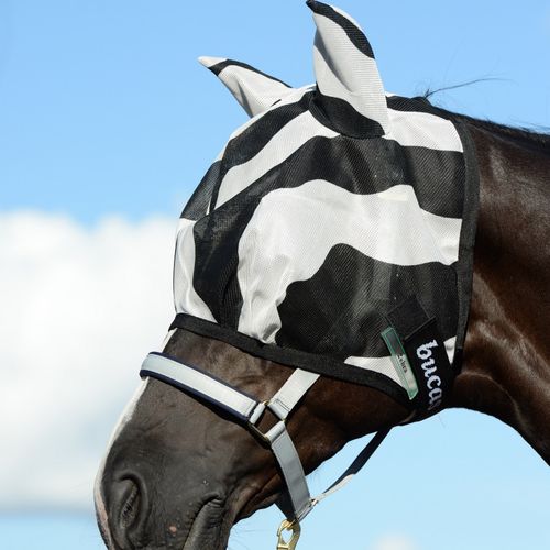 Bucas Buzz Off Fly Mask w/Ears - Zebra
