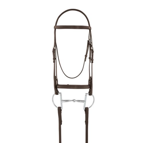 Camelot Plain Raised Padded Bridle - Brown