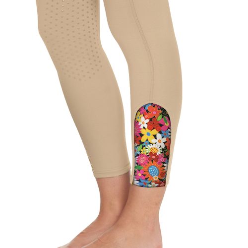 Ovation Kids' Aerowick GripTec Knee Patch Tight - Neutral Beige