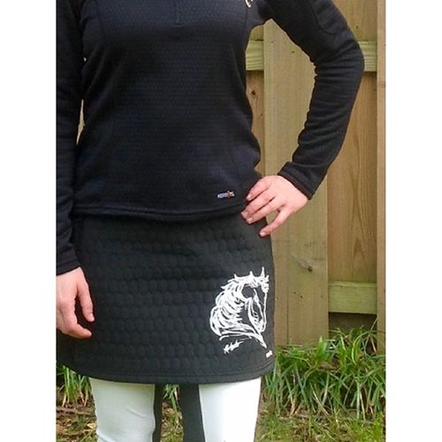 Animals to Wear Women's "Looking Back" on Kerrits Schooling Skirt - Black
