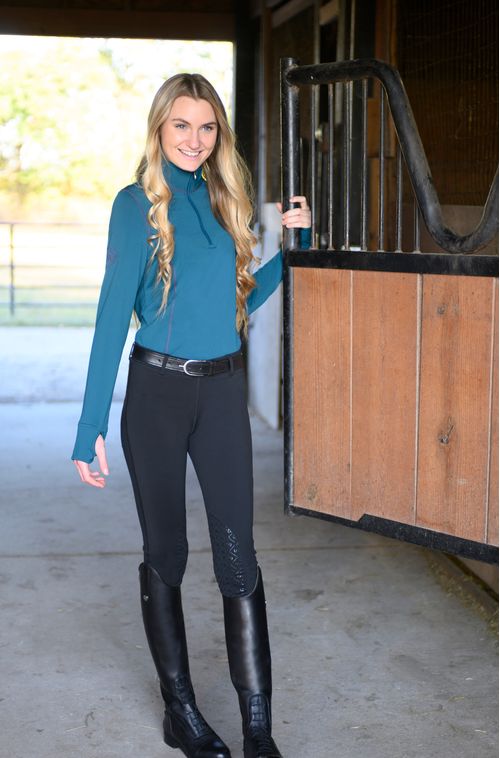 Ovation Women's Equinox GripTec Knee Patch Tight - Black