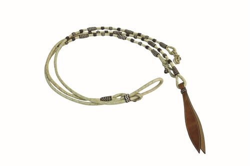 Western Rawhide Romal Reins - Natural Rawhide