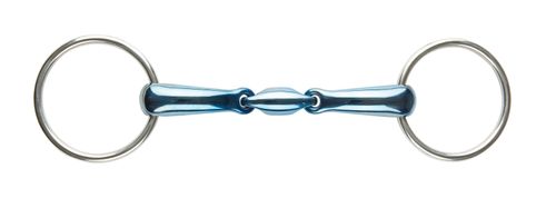 JP Korsteel Blue Steel Oval Link Loose Ring Snaffle Bit