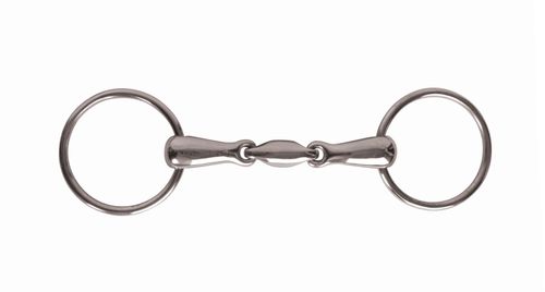 JP Korsteel Curved Oval Link Loose Ring Snaffle Bit