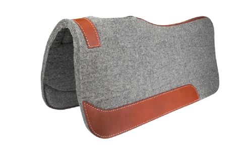 TuffRider San Antonio Woolen Felt Western Saddle Pad - Grey