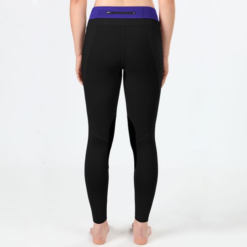 Irideon Kids' Synergy Knee Patch Tights - Black/Azurite