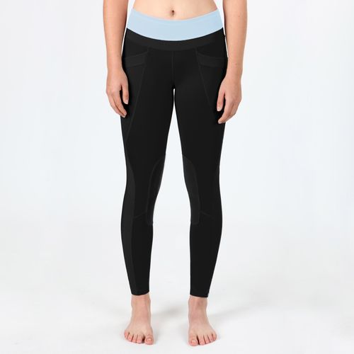 Irideon Kids' Synergy Knee Patch Tights - Black/Energy Blue