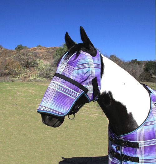 Kensington Signature Fly Mask w/Removable Nose - Lavender Mint