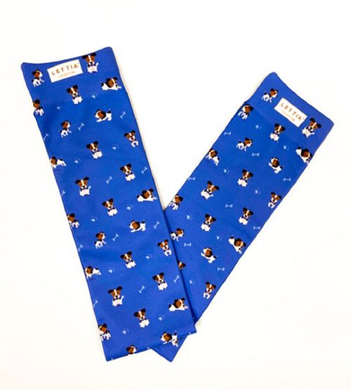 Lettia Women's Padded Boot Socks - Blue Puppy