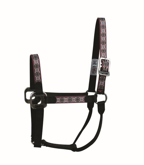 Western Rawhide Signature Pattern Halter - Black/Octagon