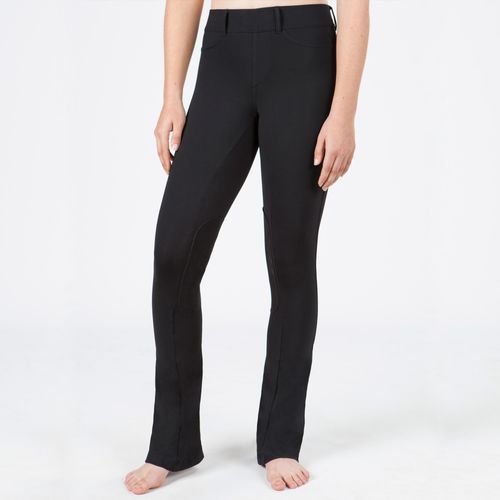Irideon Women's Cordova Bootcut Knee Patch Tights - Black/Black
