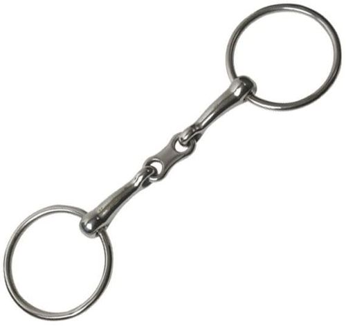 JP Korsteel Stainless Steel French Link Loose Ring Snaffle Bit