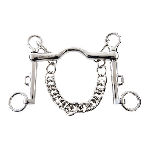 Korsteel Stainless Steel Low Port Sliding Curb Bit 5"