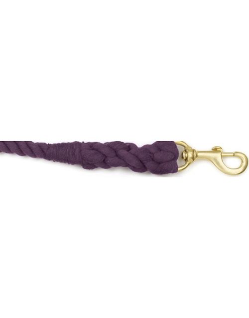 Equi-Essentials 3-Ply Cotton Lead w/Solid Brass Snap - Purple
