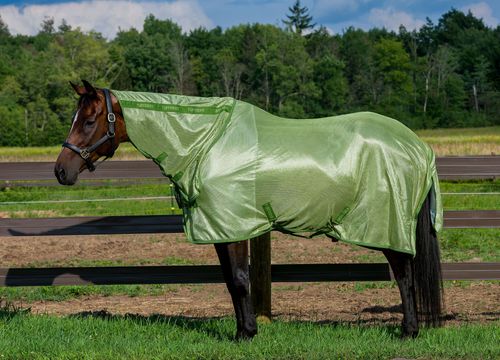 TuffRider Sport Mesh Combo Neck Fly Sheet - Sage/Tree Top
