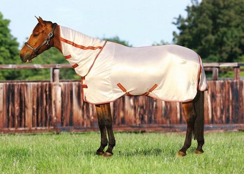 TuffRider Sport Mesh Combo Neck Fly Sheet - Frosted Almond