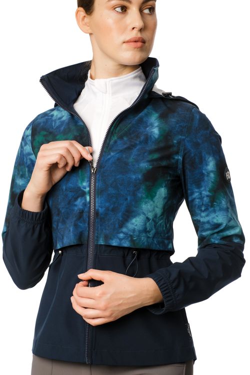 Horseware Women's Carrie Riding Jacket - Green/Navy Tie Dye