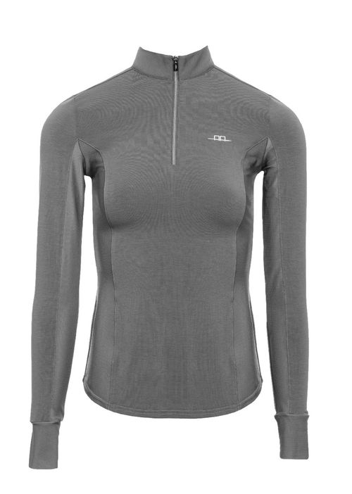 Alessandro Albanese Women's CleanCool Half Zip Long Sleeve Top - Grey