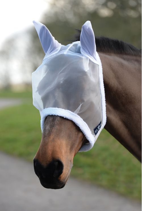 Saxon Fly Mask - White