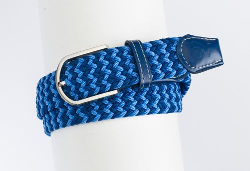 Ovation Women's Braided Stretch Belt - Navy/Blue