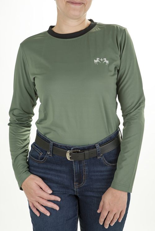 Equine Couture Women's Equilibrium Long Sleeve Shirt - Duck Green