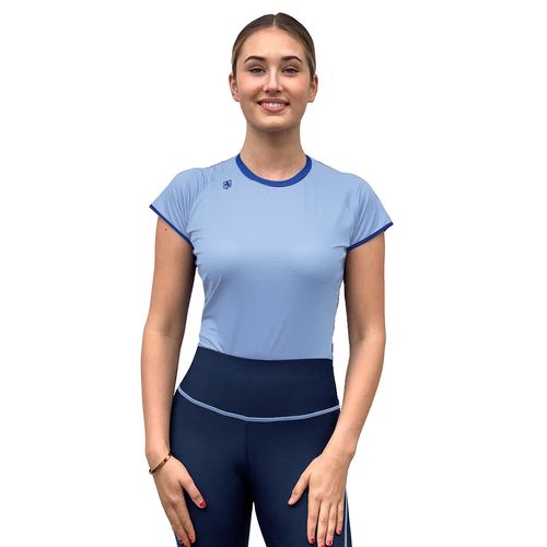 Romfh Women's Lucy Short Sleeve Tech Tee - Cerulean/Aqua Marine