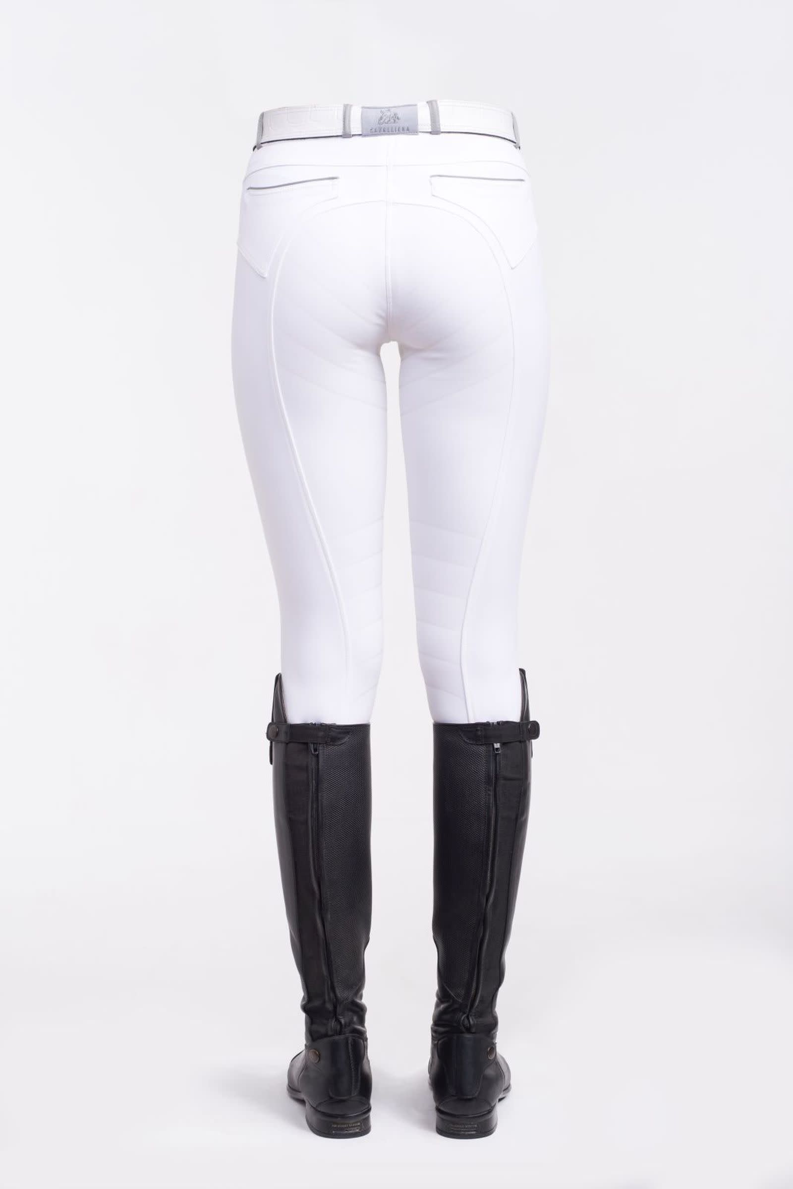 Riding Show Breeches Royal Sport White/Black Full Seat - Outdoor