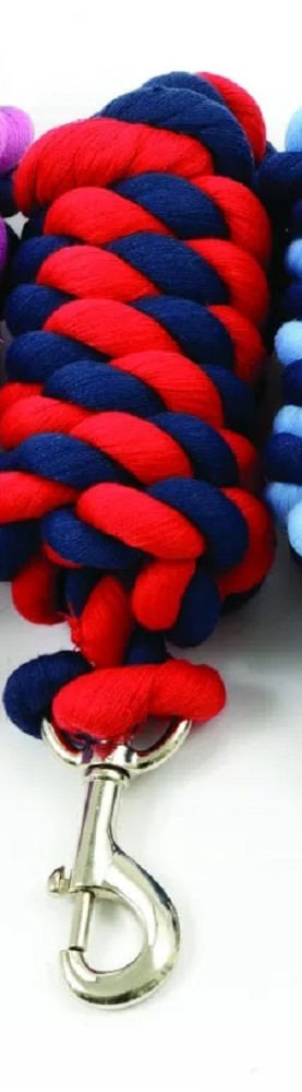 Shires Two Tone Halter Lead Rope - Navy/Red