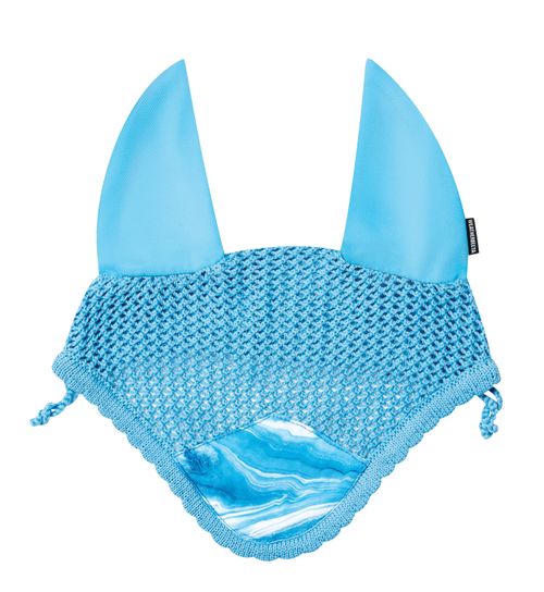 Weatherbeeta Prime Marble Ear Bonnet - Blue Swirl