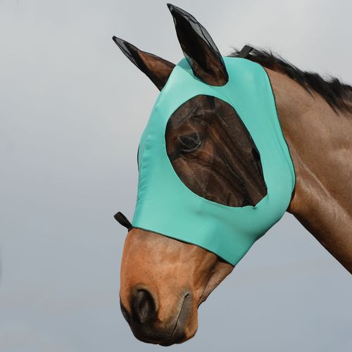 Weatherbeeta Stretch Bug Eye Saver w/Ears - Turquoise/Black