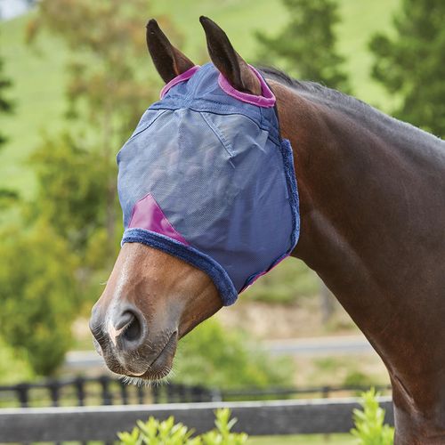 Weatherbeeta Comfitec Durable Mesh Mask - Navy/Purple