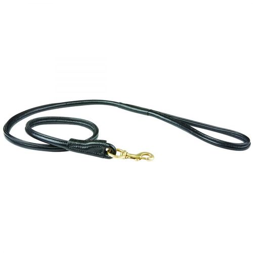 Weatherbeeta Rolled Leather Dog Lead - Black