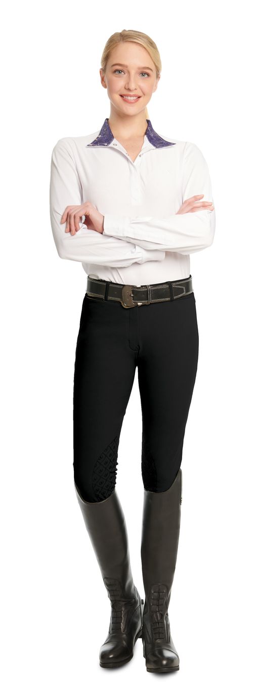 Ovation Women's Signature Bellissima II GripTec Knee Patch Breeches - Black