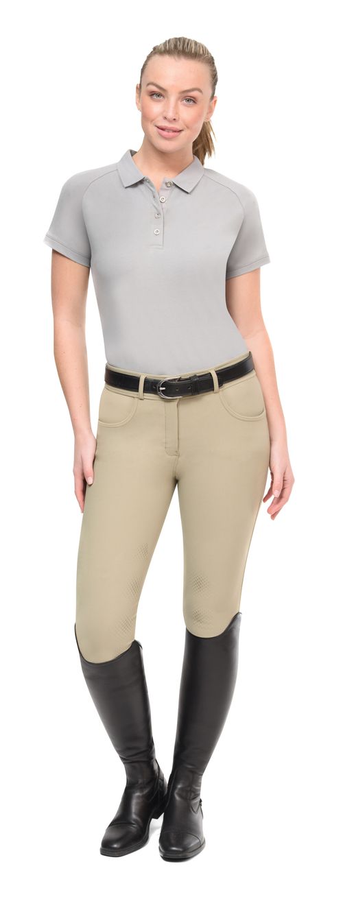 Ovation Women's Signature Bellissima II GripTec Knee Patch Breeches - Neutral Beige