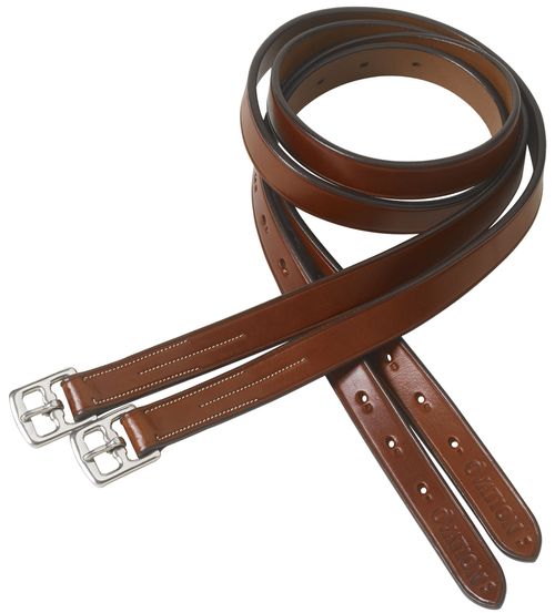Ovation Elite Solid Stirrup Leathers - Medium Brown