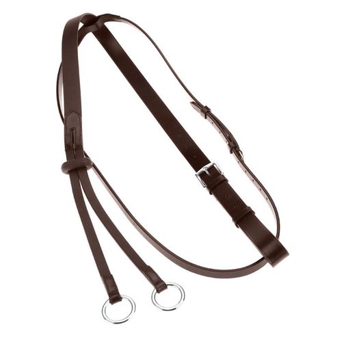 Horze Leather Running Martingale - Dark Brown