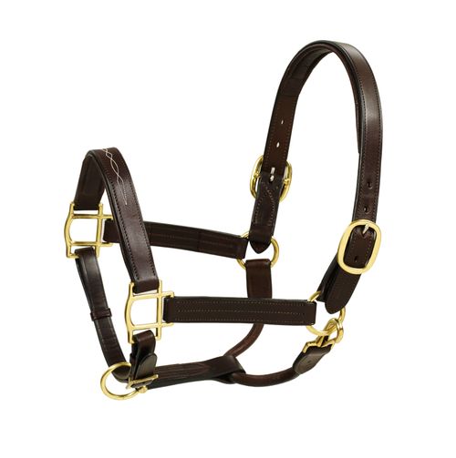 Harmohn Kraft Fancy Stitch Self Padded Halter - Oakbark