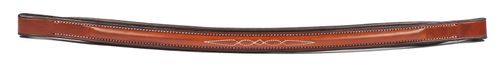 Aramas Fancy Raised 5/8in Padded Browband - Chestnut