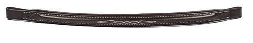 Aramas Fancy Raised 5/8in Padded Browband - Chocolate