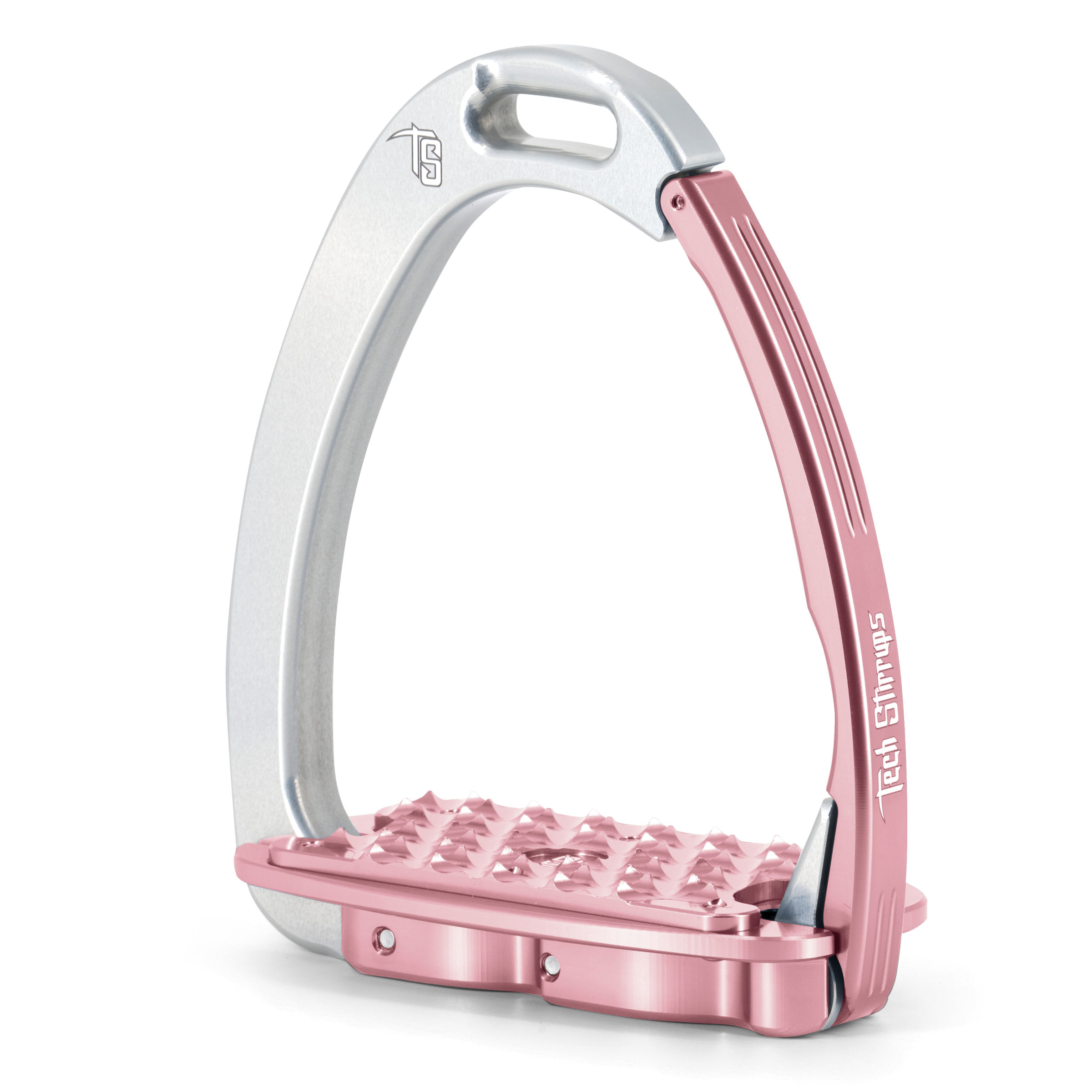 Tech Stirrups Venice EVO Stirrup Irons Silver/Pink Tech Stirrups