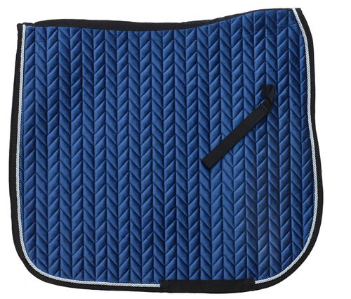 Ovation Elegance Velvet Dressage Pad - Blue/Lt Blue/Black