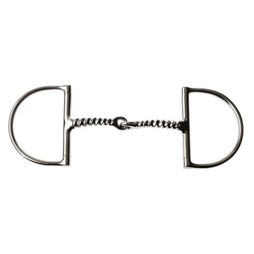 Korsteel Stainless Steel Corkscrew Dee Ring Snaffle Bit