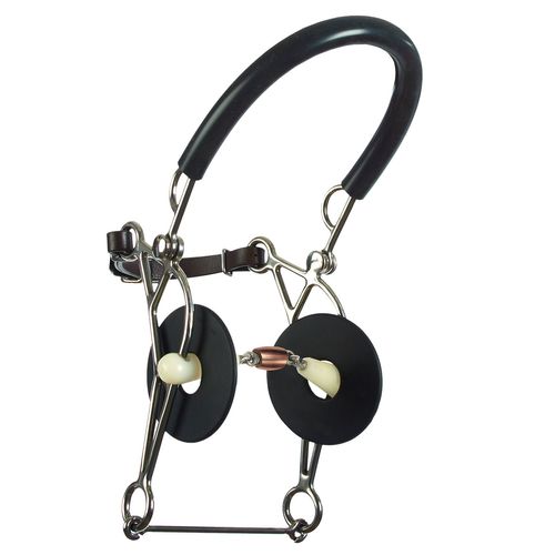 Happy Mouth Bits Double Jointed Copper Roller Hackamore